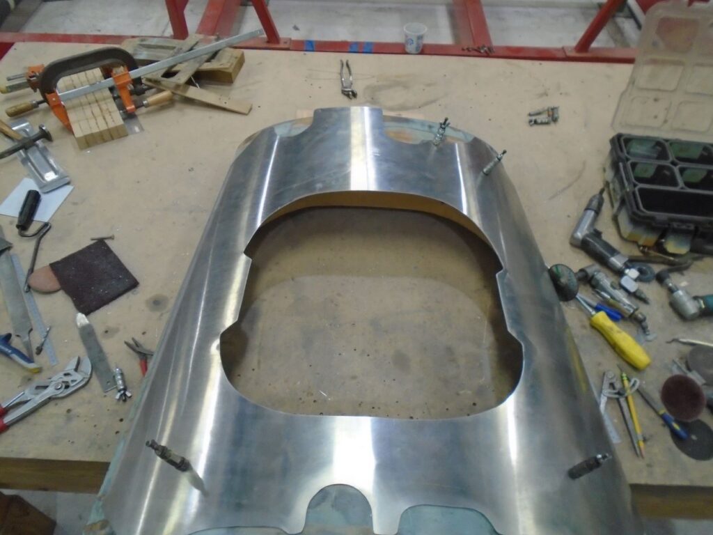 Fabricating the belly access door doubler